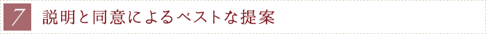 説明と同意によるベストな提案